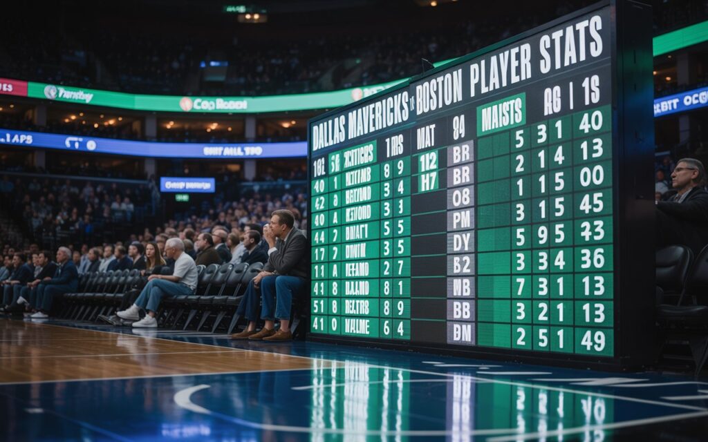 Dallas Mavericks vs Boston Celtics Match Player Stats